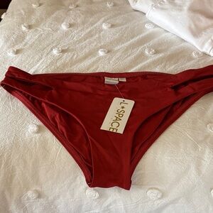L*space Red Bikini Bottoms with Tag